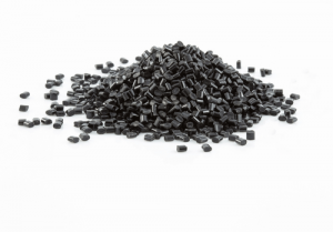 black plastic polymer granules for 100% recycled planters