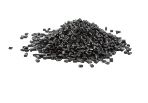 black plastic polymer granules for 100% recycled planters